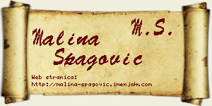 Malina Špagović vizit kartica